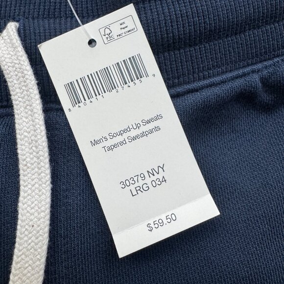 Duluth Trading Men’s Souped-Up Sweats Tapered Sweatpants Navy Blue Large x 34 - Picture 5 of 15